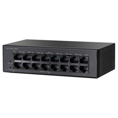 Коммутатор Cisco CatalystSB SF110D-16HP-EU